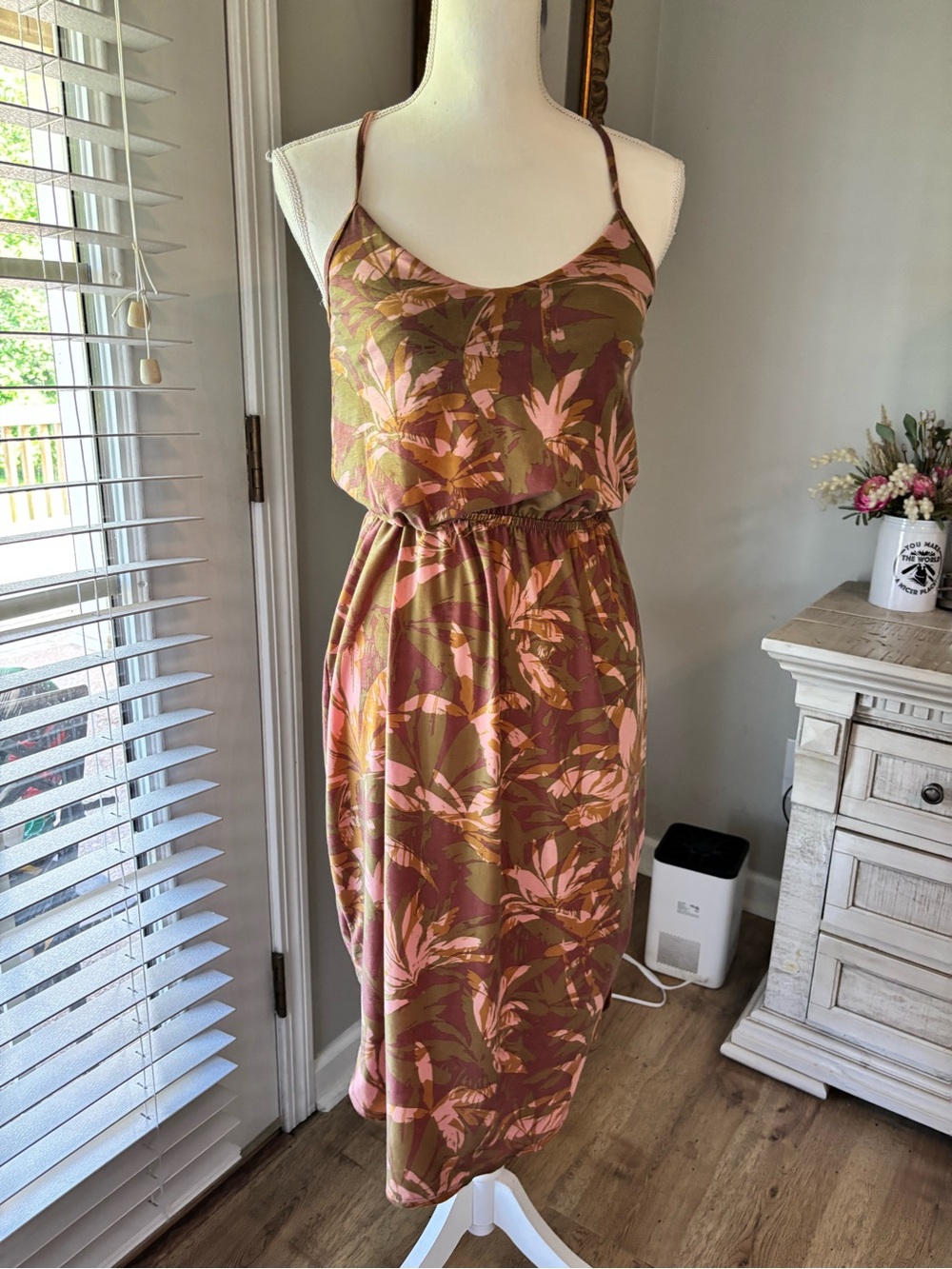Prana Ayla Dress floral camouflage print size extra small EUC - Picture 2 of 10